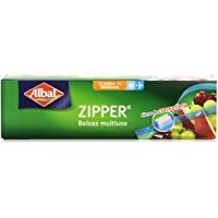 Albal Bolsas multiuso- ZIPPER- cierre hermético de cremallera- tamaño mediano (1L)- 12 unidades